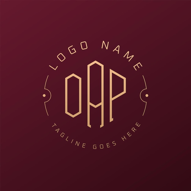 Diseño de logotipo de OAP de lujo Letra elegante OAP Monograma Logotipo minimalista Poligono plantilla de diseño de logotipo OAP