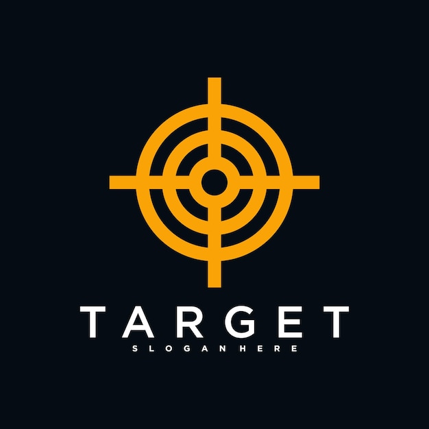 Diseño del logotipo objetivo abstract and unique target sign Premium Vector