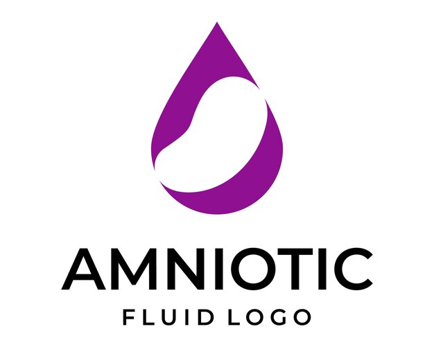 Diseño de logotipo de obstetra de líquido amniótico.