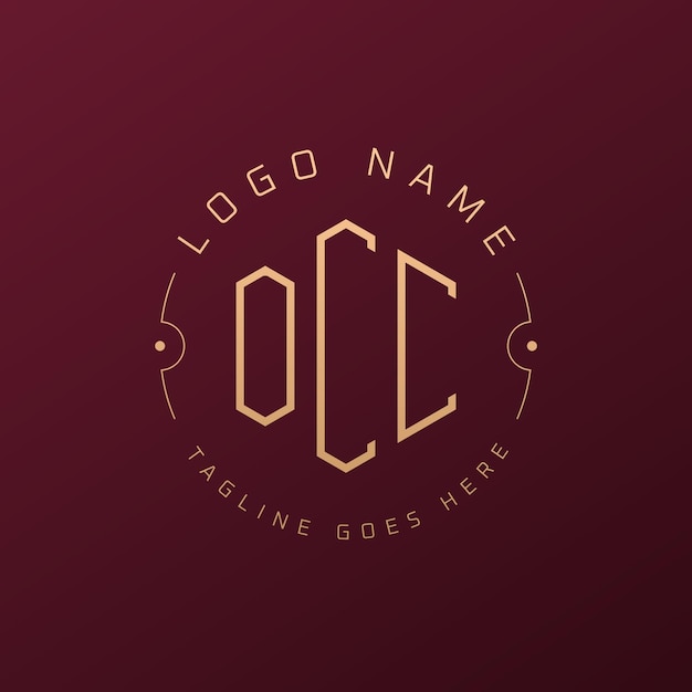 Diseño de logotipo de OCC de lujo Letra elegante OCC Monograma Logotipo minimalista Poligono plantilla de diseño de logotipo OCC