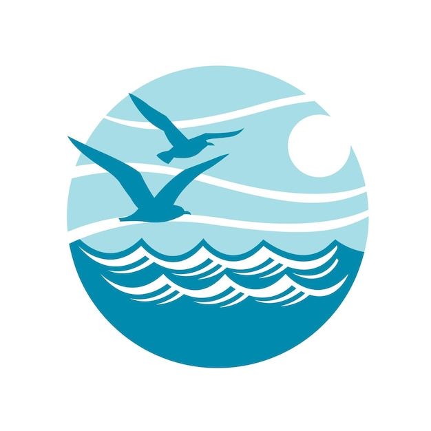 diseño del logotipo del océano