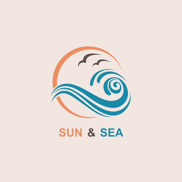 diseño del logotipo del océano