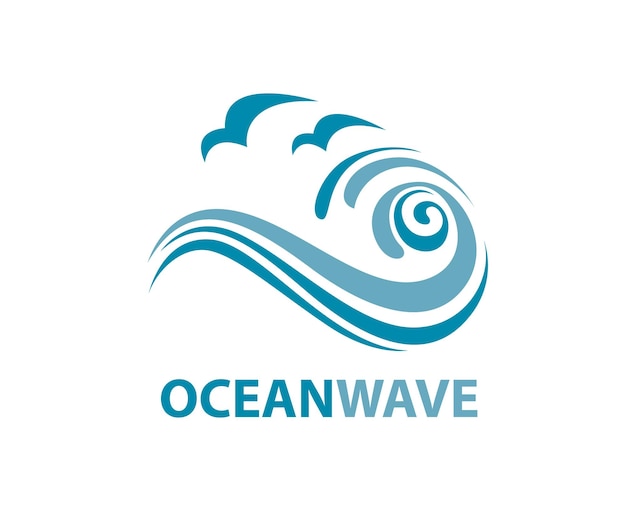 diseño del logotipo del océano