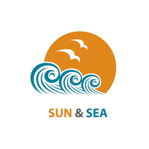 diseño del logotipo del océano