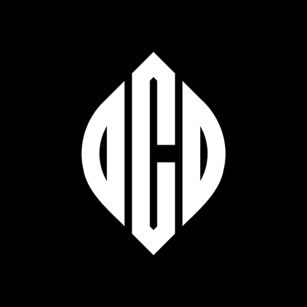 El diseño del logotipo de la OCO con letras en círculo y en forma de elipse OCO letras en elipse con estilo tipográfico Las tres iniciales forman un logotipo en círculo OCO círculo emblema monograma abstracto letra marca vector