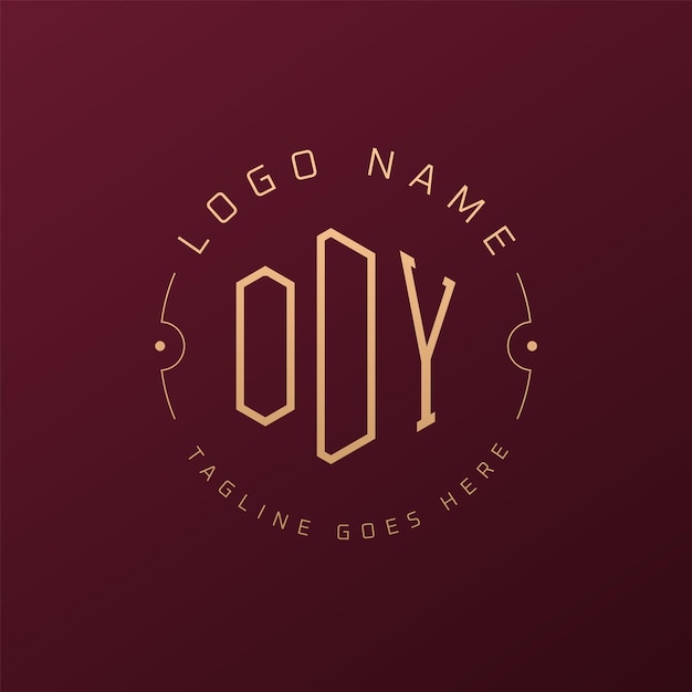 Diseño de logotipo de ODY de lujo Letra elegante ODY Monograma Logotipo minimalista Poligono Modelo de diseño de logotipo ODY