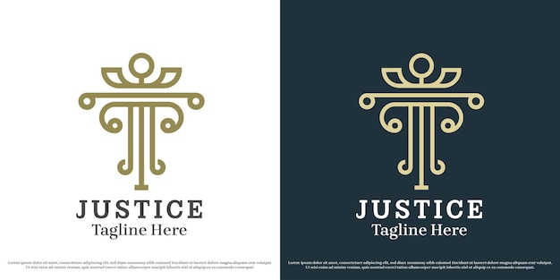Diseño del logotipo de la oficina de abogados Ilustración de la silueta de la empresa