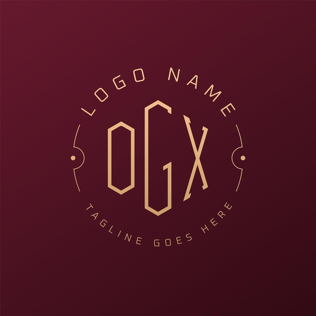 Diseño de logotipo de OGX de lujo Letra elegante OGX Monograma Logotipo minimalista Poligono plantilla de diseño de logotipo OGX