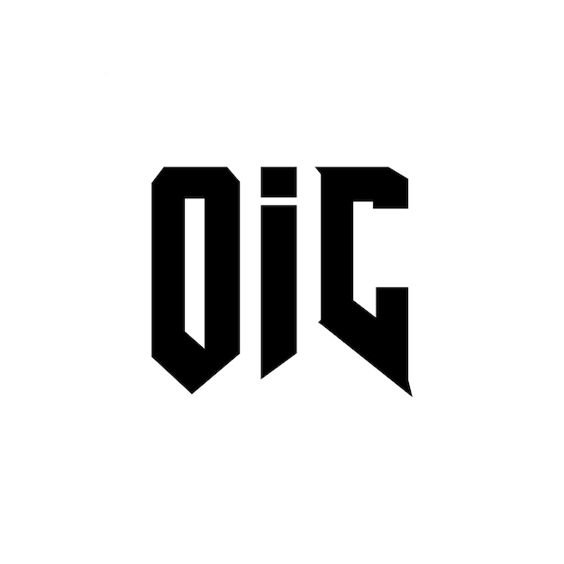 Diseño de logotipo de la OIC para empresas tecnológicas Diseño del logotipo de OIC combinación de colores blanco y negro Diseño del icono de OIC Vector del logotipo del OIC Icon del icono del OIC Alfabeto del OIC Tipografía del logotipo