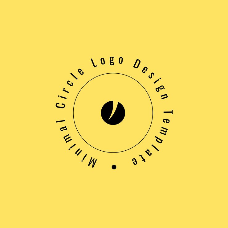 Vector diseño de logotipo de ojo de círculo mínimo