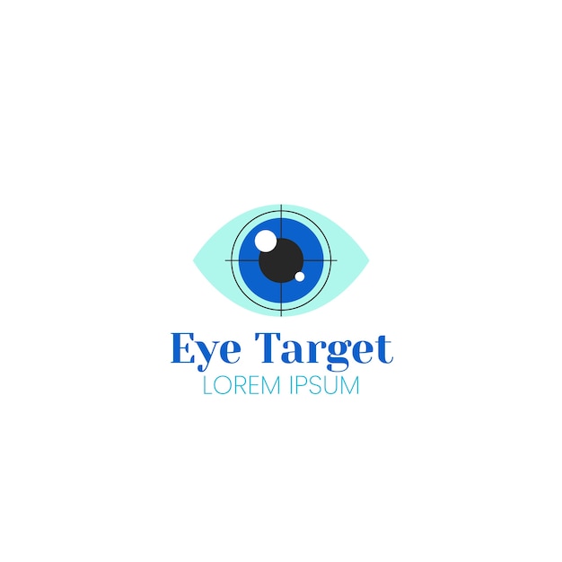 Diseño de logotipo de ojo dibujado a mano