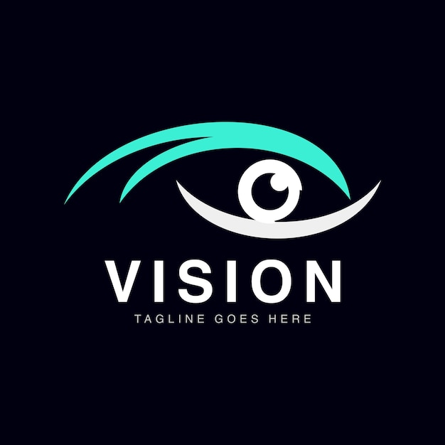 Diseño del logotipo del ojo Diseño del logotipo de la visión global Vector de íconos de símbolos gráficos