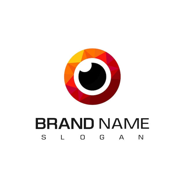 Diseño de logotipo de ojos rojos
