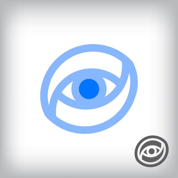 Diseño del logotipo de los ojos y la salud Ícono de óptica y clínica