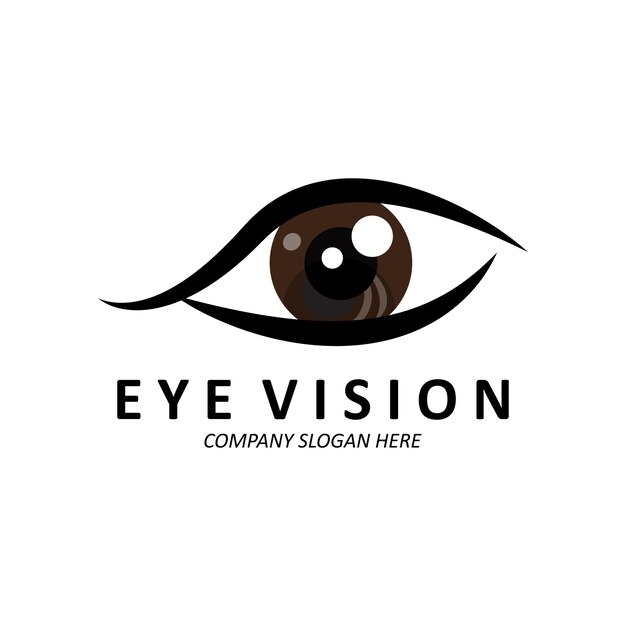 Diseño de logotipo de ojos Visión del mundo ilustración vectorial de órganos