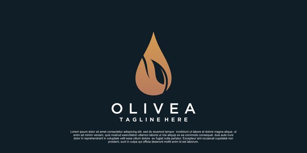 Diseño de logotipo de Olivea con concepto simple Vector Premium Parte 1