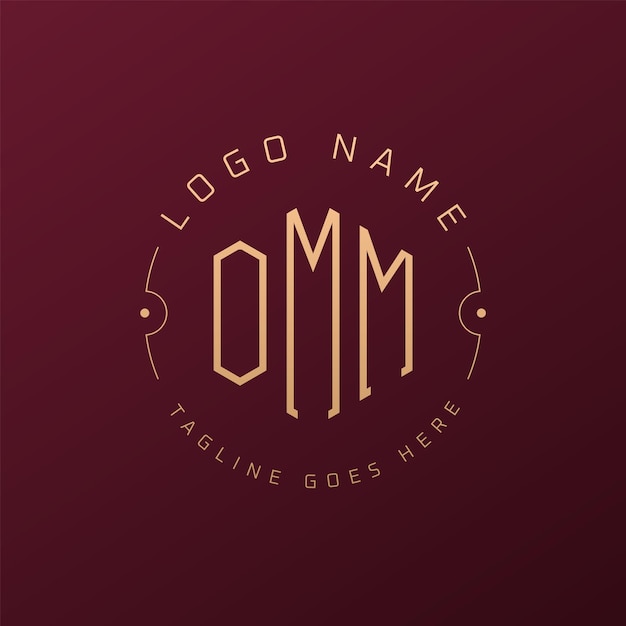 Diseño de logotipo de OMM de lujo Letra elegante OMM Monograma Logotipo minimalista Poligono plantilla de diseño de logotipo OMM