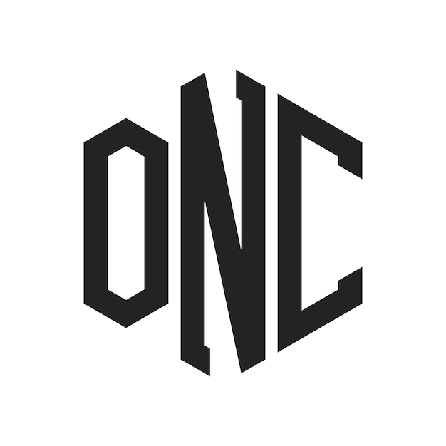 Diseño del logotipo ONC Letra inicial ONC Monograma Logotipo con forma de hexágono