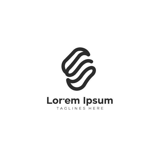 Diseño de logotipo de onda abstracta