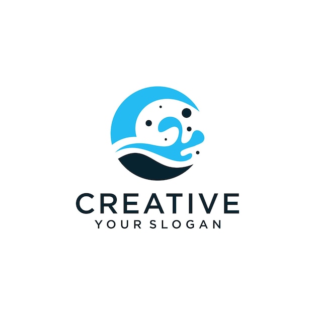 Diseño de logotipo de onda