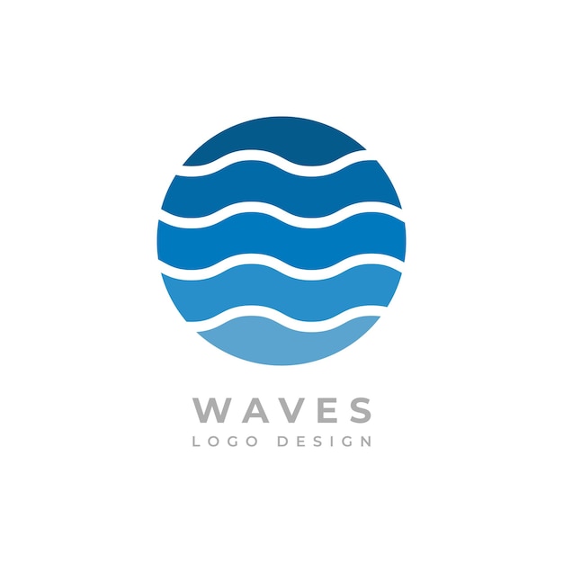 Diseño de logotipo de onda