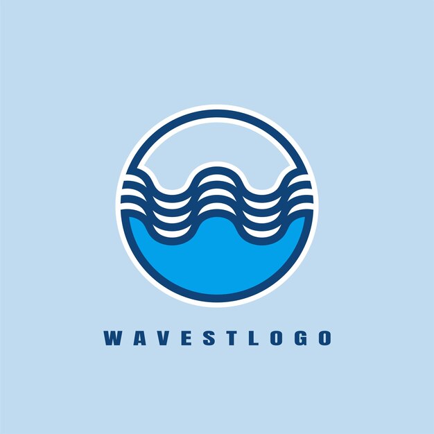 Diseño de logotipo de ondas abstractas Ilustración vectorial