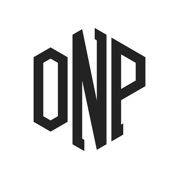 Diseño del logotipo ONP Letra inicial ONP Monograma Logotipo con forma de hexágono