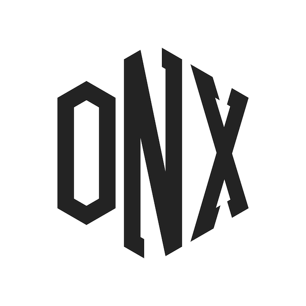Diseño del logotipo ONX Letra inicial ONX Monograma Logotipo con forma de hexágono