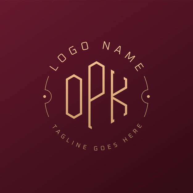 Diseño de logotipo de OPK de lujo Letra elegante OPK Monograma Logotipo minimalista Poligono plantilla de diseño de logotipo OPK