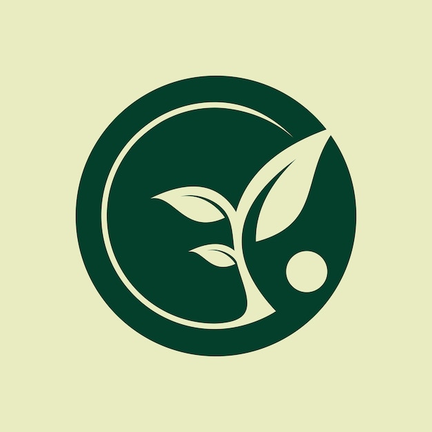 Diseño de logotipo orgánico concepto simple Vector Premium