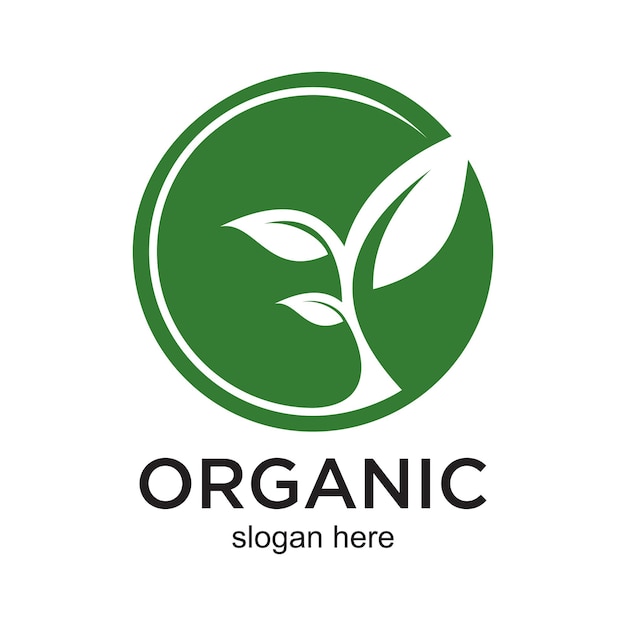Diseño de logotipo orgánico concepto simple Vector Premium