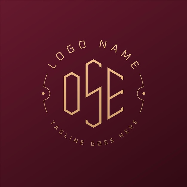 Diseño de logotipo de OSE de lujo Letra elegante Monograma de OSE Logotipo minimalista Poligono plantilla de diseño de logotipo OSE