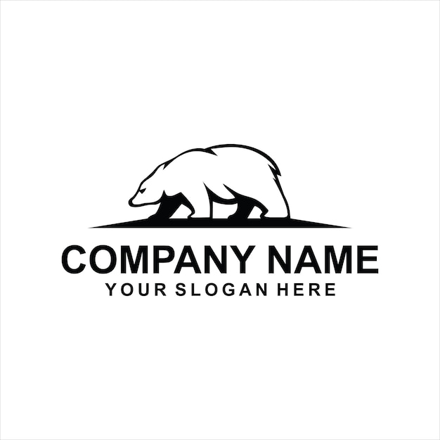 diseño de logotipo de oso negro