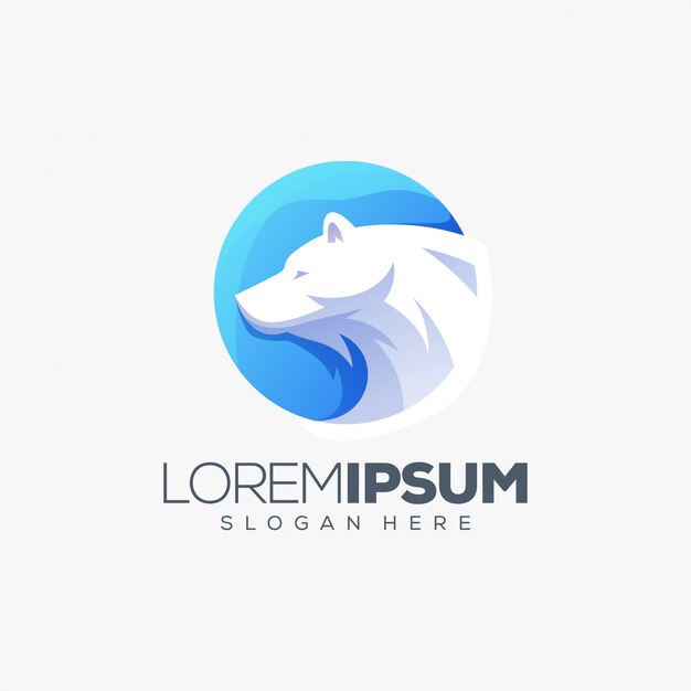 Diseño del logotipo del oso polar