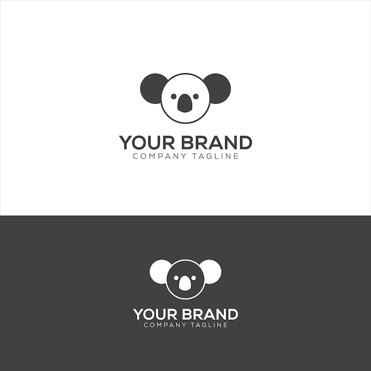 Diseño de logotipo de oso, vector de logotipo de Koala