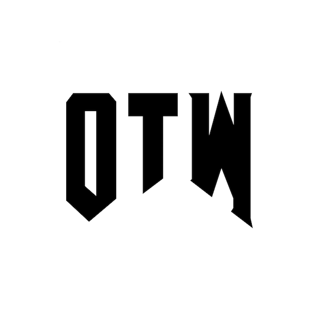 Diseño del logotipo de la OTW para una empresa de tecnología Diseño de logotipo de OTW combinación de colores blanco y negro Diseño del icono OTW Vector OTW Diseño del símbolo OTW Alfabeto OTW Tipografía del logotipo