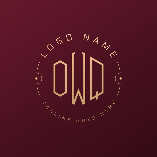Diseño de logotipo de OWQ de lujo Letra elegante OWQ Monograma Logotipo minimalista Poligono plantilla de diseño de logotipo OWQ