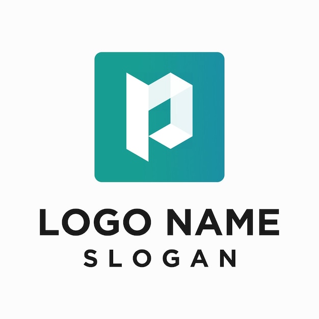 Vector diseño de logotipo p para empresa