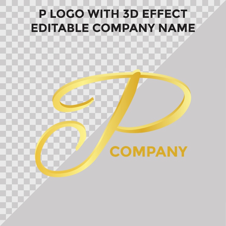 Vector diseño de logotipo p de vector corporativo de identidad de marca