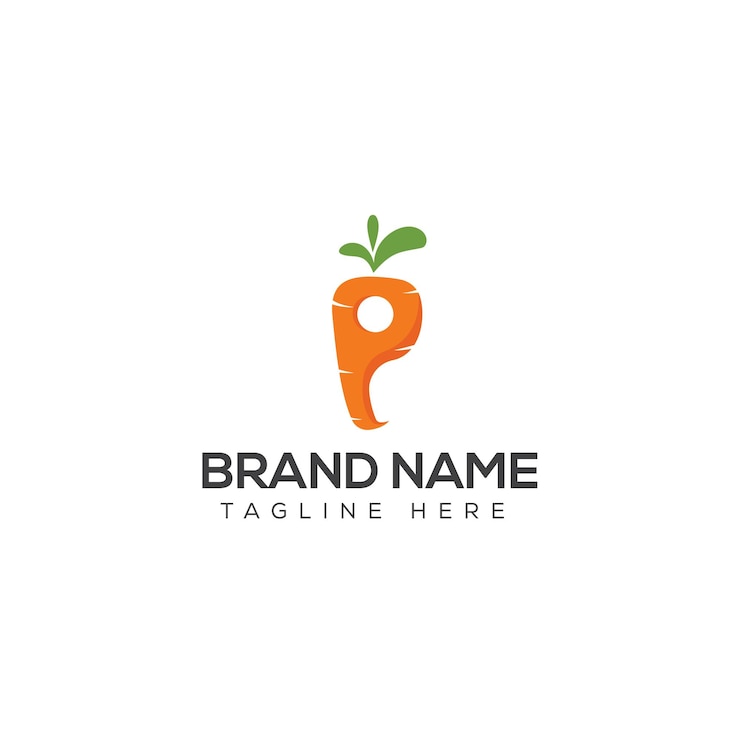 Diseño de logotipo P Zanahoria