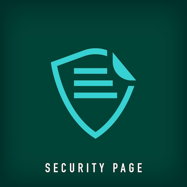 Diseño de logotipo de página de seguridad simple protección y privacidad vector de plantilla de logotipo corporativo