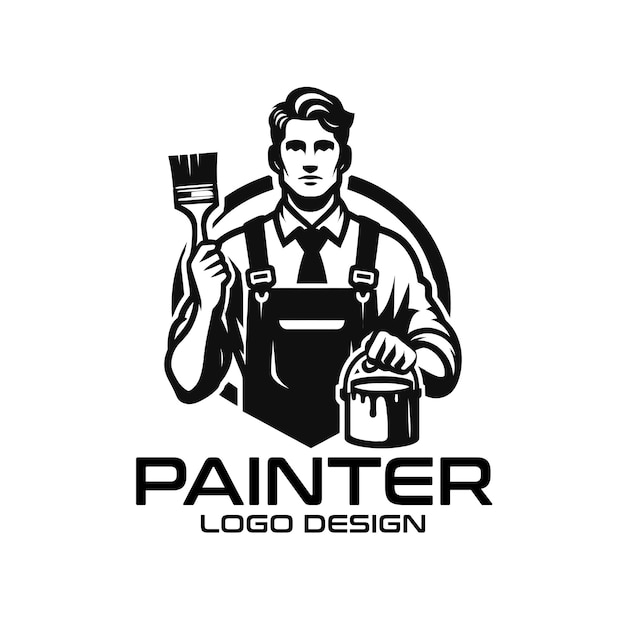 Diseño del logotipo de Painter Vector
