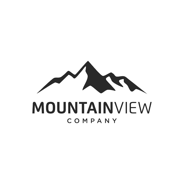 Diseño de logotipo de paisaje colinas montaña Vector