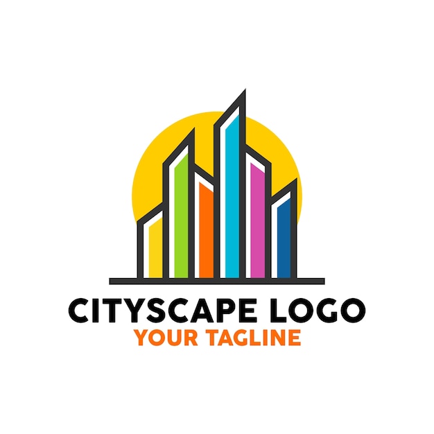 Diseño de logotipo de paisaje urbano