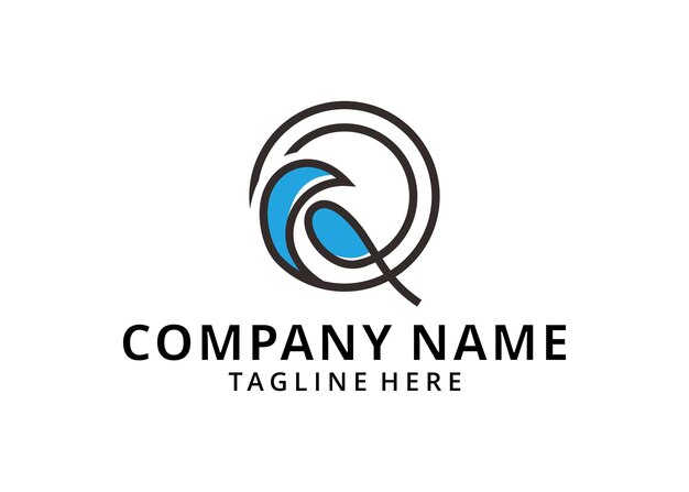 Diseño de logotipo de pájaro azul de ilustración