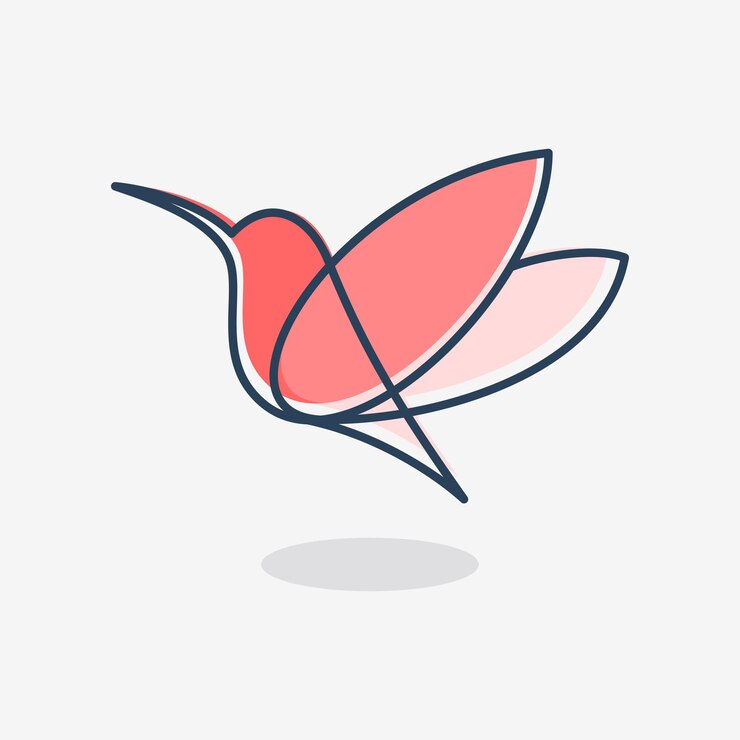 diseño de logotipo de pájaro juguetón y colorido