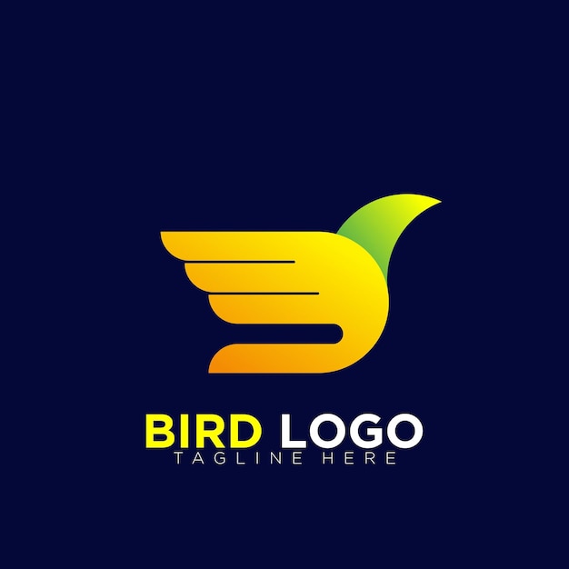 Diseño de logotipo de pájaro moderno para marca de empresa comercial