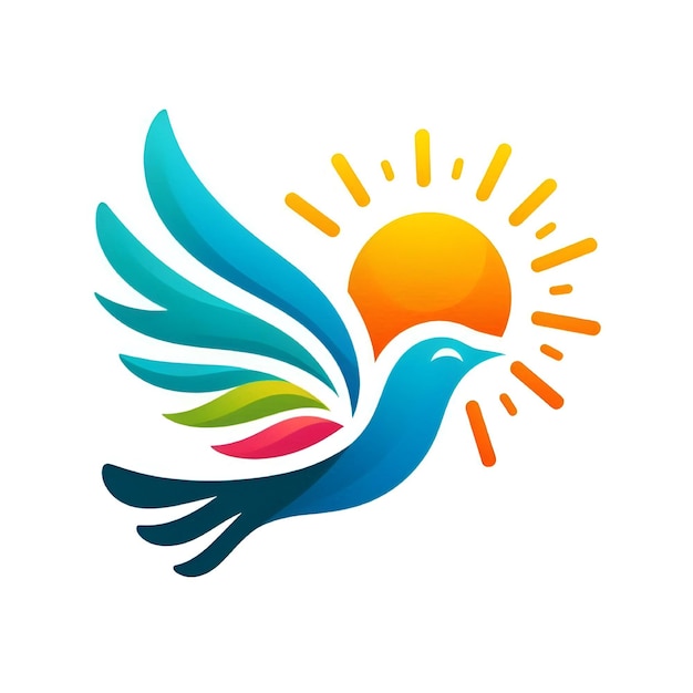 Diseño del logotipo del pájaro vectorial