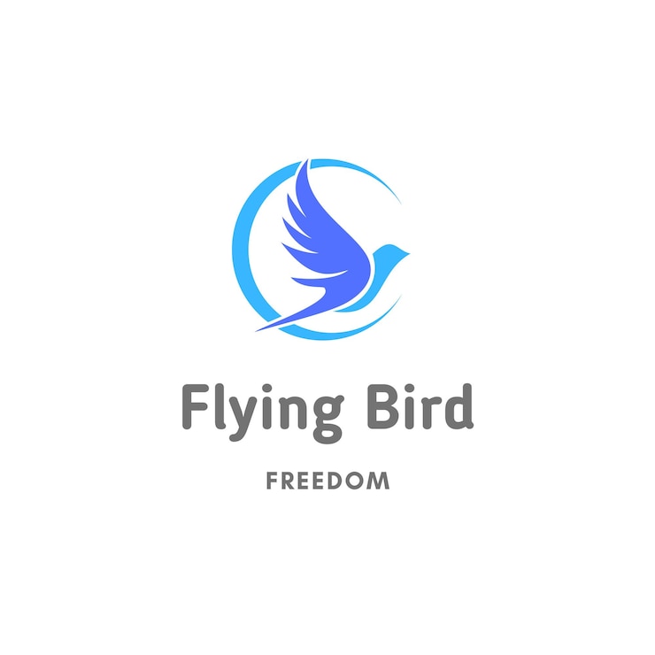 Vector diseño del logotipo del pájaro volador vectorial libre