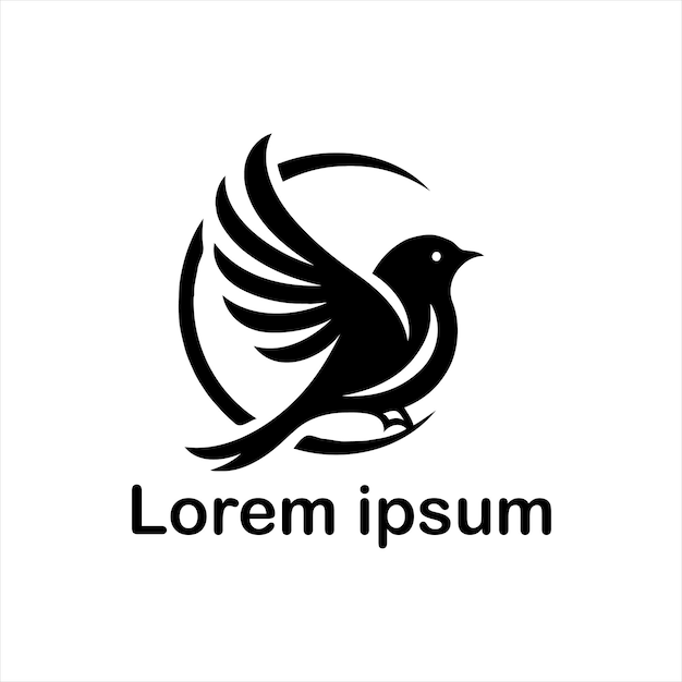 un diseño de logotipo de pájaro